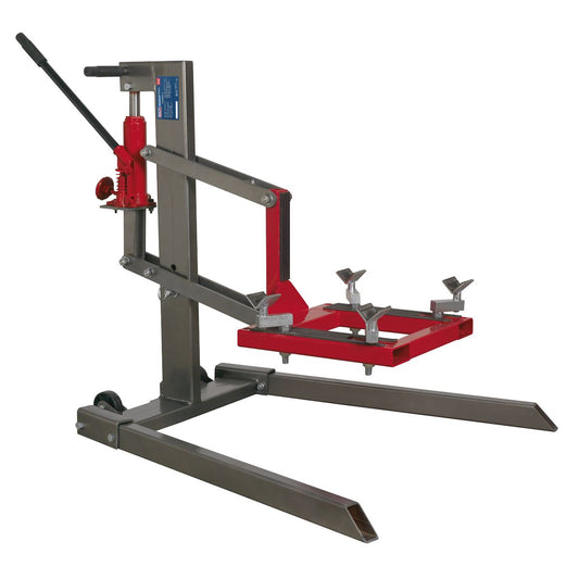 Sealey MCL500 Single Post Hydraulic Portable Motorcycle Lift 450kg Capacity Sealey