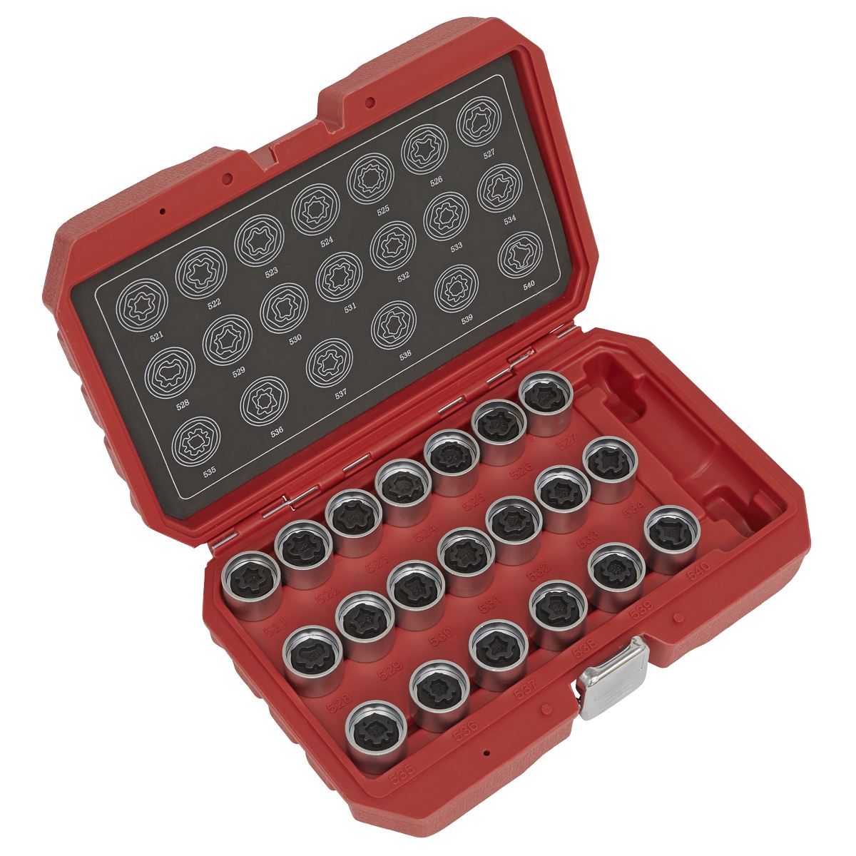 Sealey SX219 Locking Wheel Nut Key Set 20pc - VAG Sealey