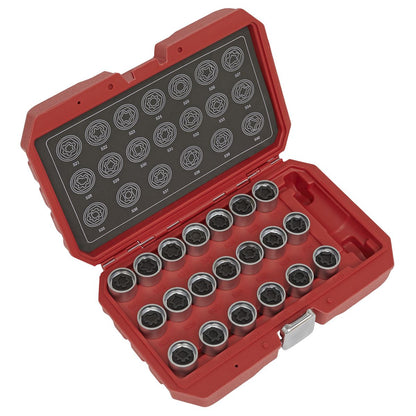 Sealey SX219 Locking Wheel Nut Key Set 20pc - VAG Sealey