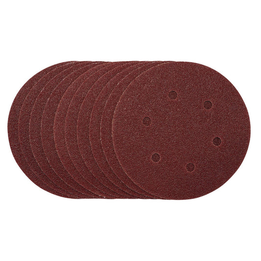 Draper 54887 Sanding Discs 150mm Hook & Loop 40 Grit Pack of 10 Draper