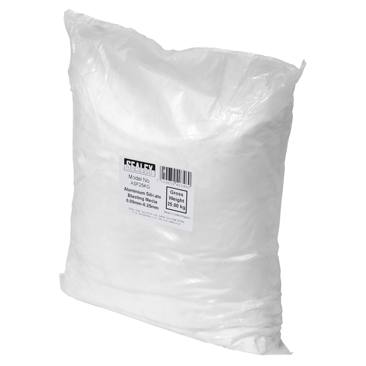 Sealey ASF25KG Aluminium Silicate Blasting Media 0.09mm-0.25mm Sealey