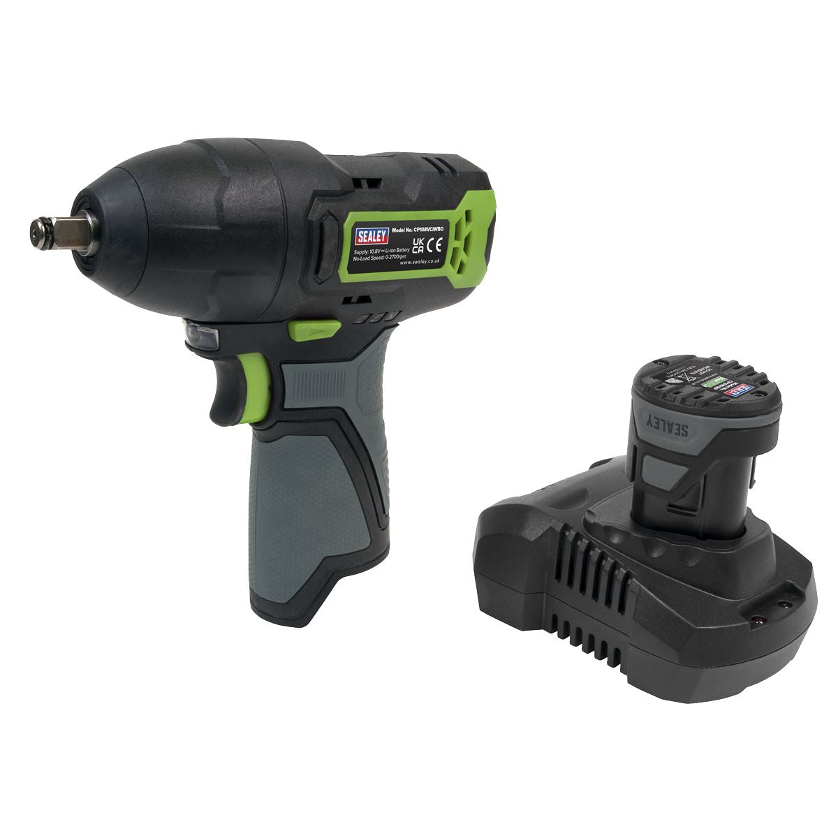Sealey CP108VCIW Cordless Impact Wrench 3/8"Sq Drive 10.8V 2Ah SV10.8 Series Sealey