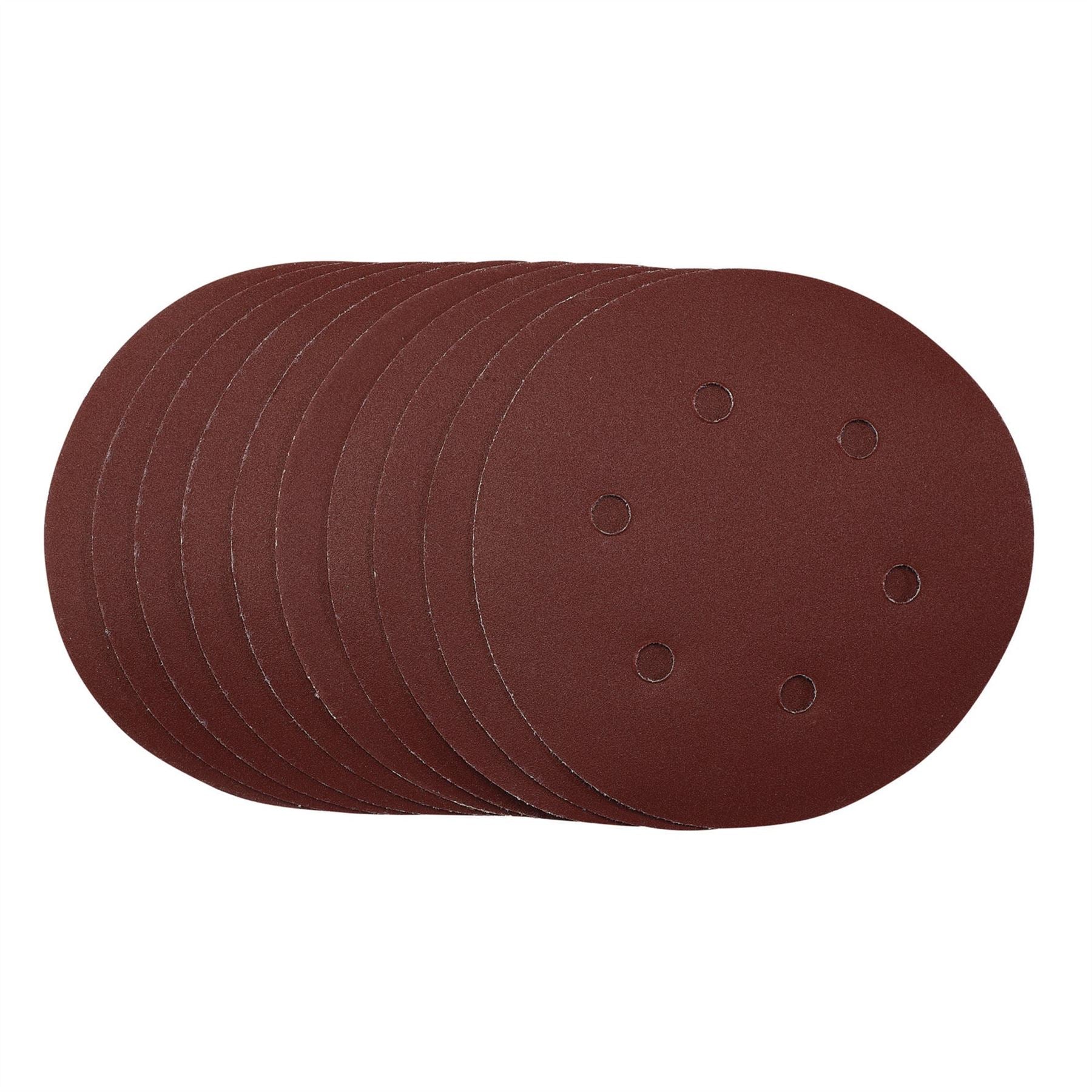 Draper 54991 Sanding Discs 150mm Hook & Loop 240 Grit Pack of 10 Draper