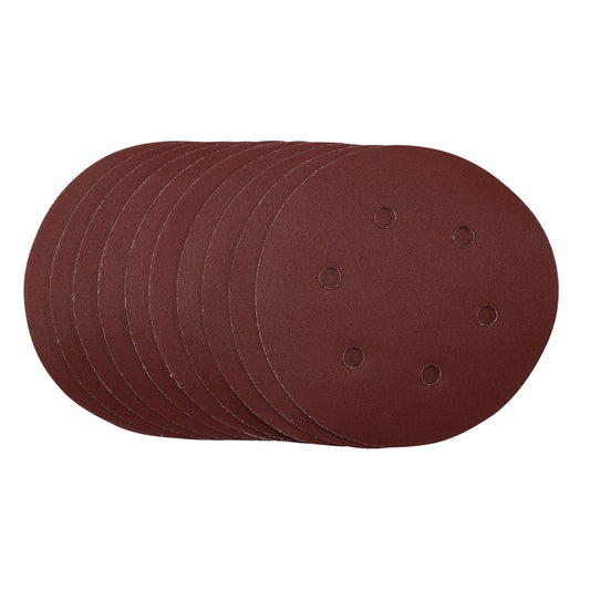 Draper 54991 Sanding Discs 150mm Hook & Loop 240 Grit Pack of 10 Draper