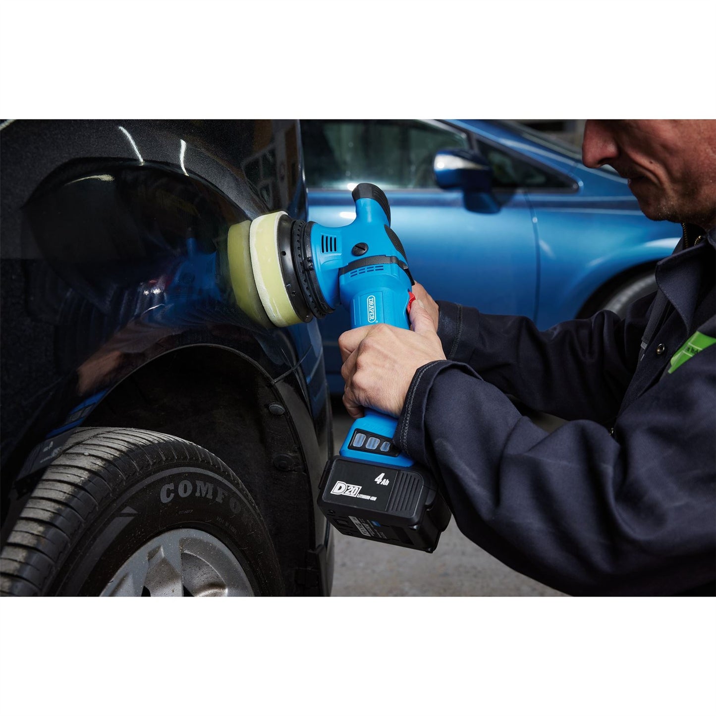 Draper 58318 D20 20V Brushless Random Orbit Polisher 125mm Sold Bare Draper