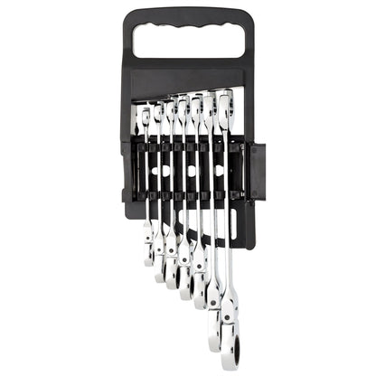 Draper 25396 HI-TORQ® Metric Flexible Head Ratcheting Combination Spanner Set 7 Piece Draper