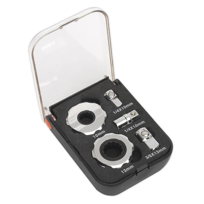 Sealey AK6959 Palm Ratchet Set 5pc 1/4" & 3/8"Sq Drive Sealey