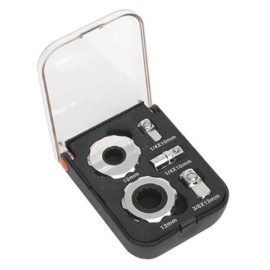 Sealey AK6959 Palm Ratchet Set 5pc 1/4" & 3/8"Sq Drive Sealey