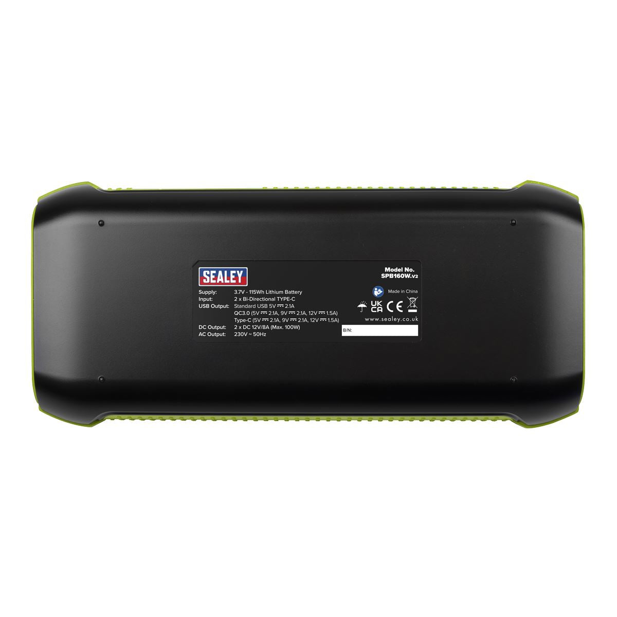 Sealey SPB160W Power Pack 160W AC 115Wh Capacity - Lithium Sealey