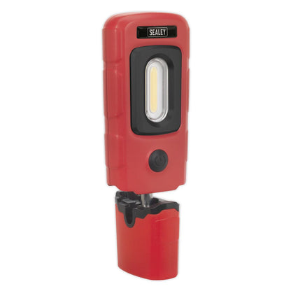 Sealey LED3601R Rechargeable 360° Inspection Light 3W COB & 1W SMD LED Red Lithium-Polymer Sealey