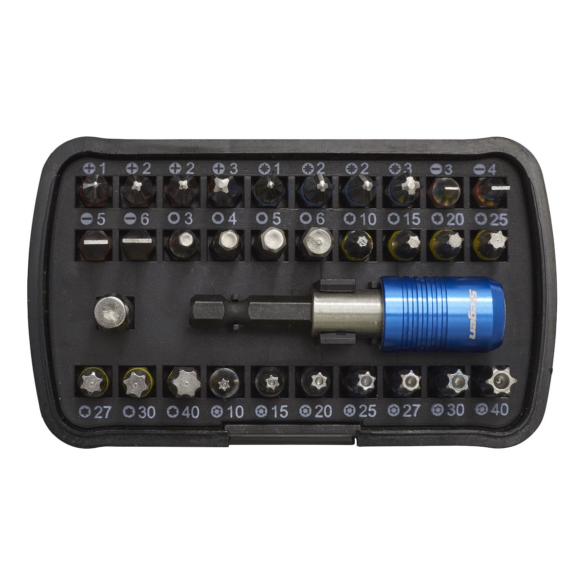 Siegen S01035 Power Tool Bit Set 32pc Colour-Coded S2 Siegen