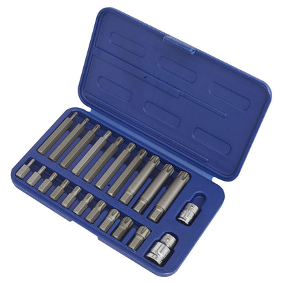 Sealey SX105 Ribe Bit Set 22pc 3/8" & 1/2"Sq Drive Sealey