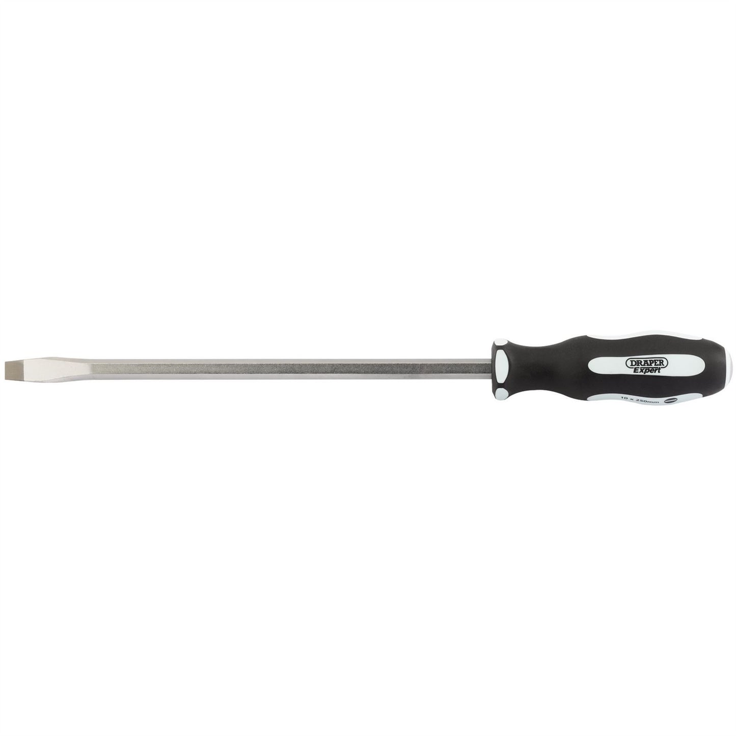 Draper 35186 Pound Thru' Plain Slot Soft Grip Screwdriver 10 x 250mm Draper