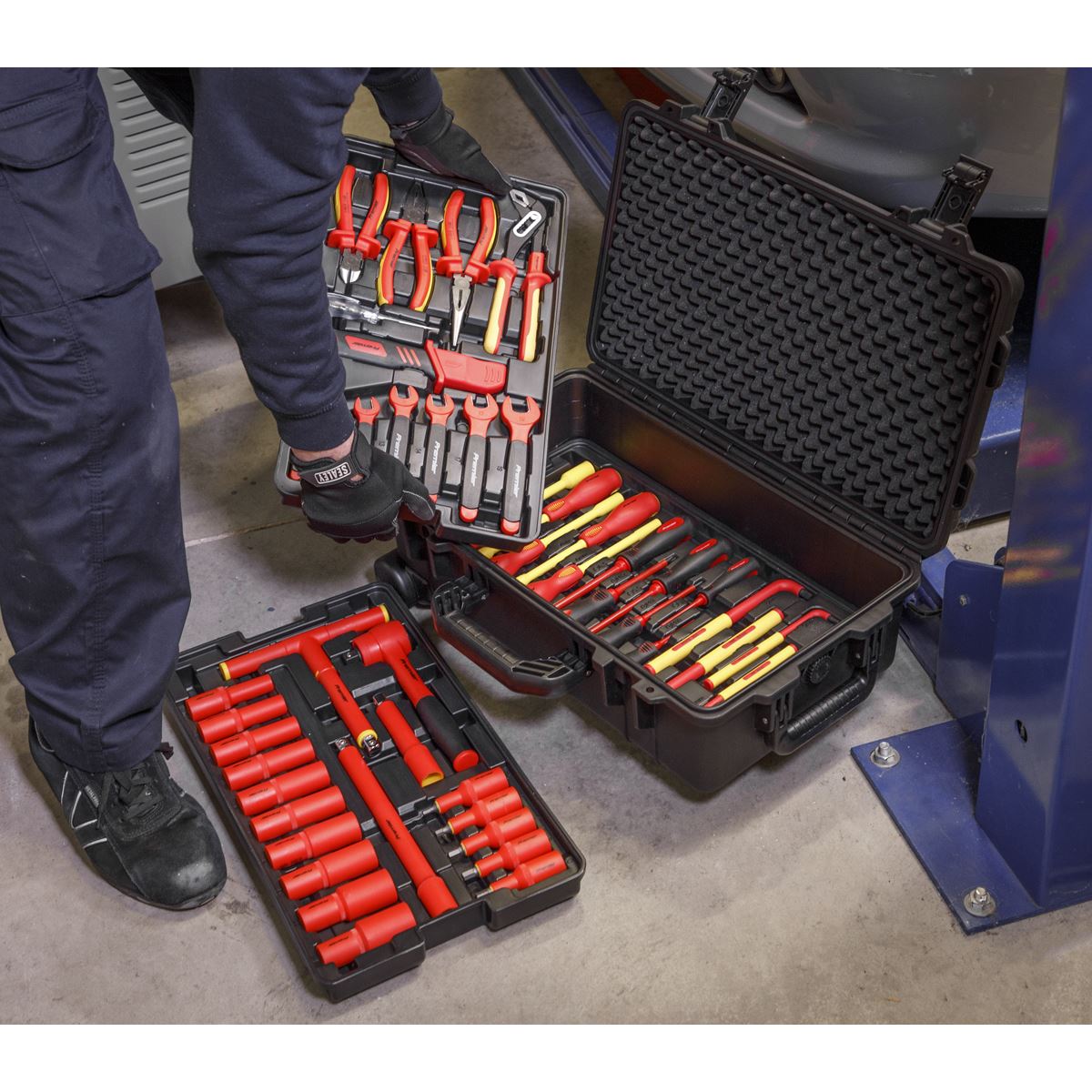 Sealey AK7939 1000V Insulated Tool Kit 1/2"Sq Drive 49pc Sealey