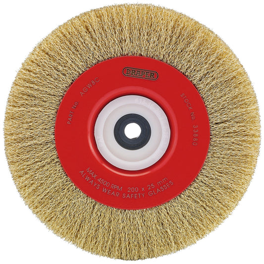 Draper 33880 Crimped Steel Wire Brushes 200 x 25mm Draper