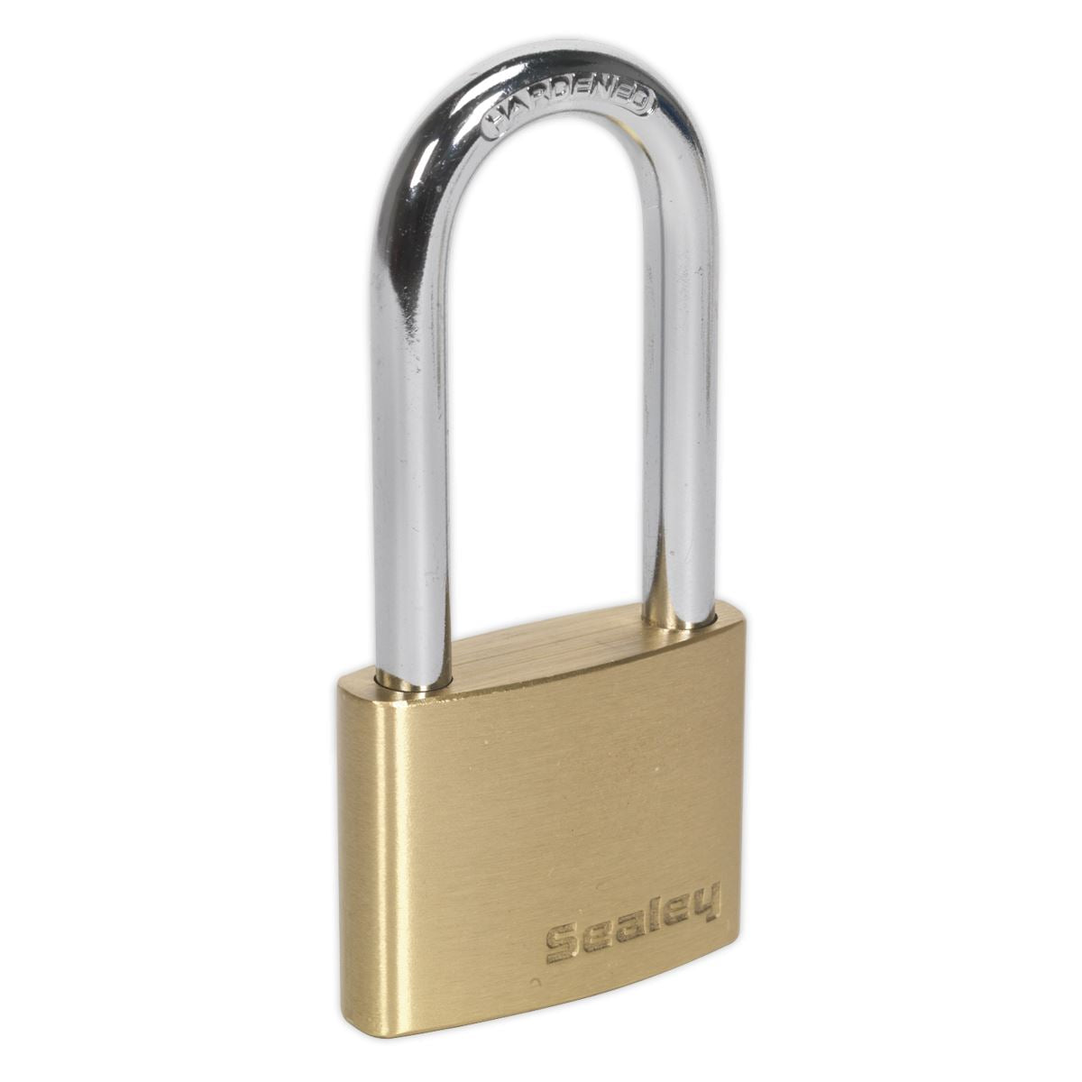 Sealey PL102L Brass Body Padlock Long Shackle 50mm Sealey