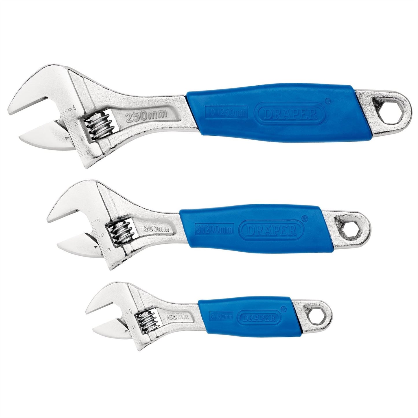 Draper 88598 Crescent-Type Adjustable Wrench Set 3 Piece Draper
