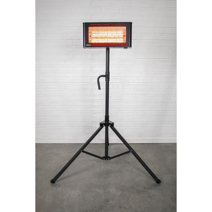 Sealey IR12CT Infrared Quartz Heater with Tripod Stand 230V 1.2kW Sealey