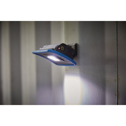 Draper 88595 COB LED Rechargeable Mini Flood Light and Power Bank with Magnetic Base and Hanging Hook 10W 1000 Lumens Blue USB-C Cable Supplied Draper