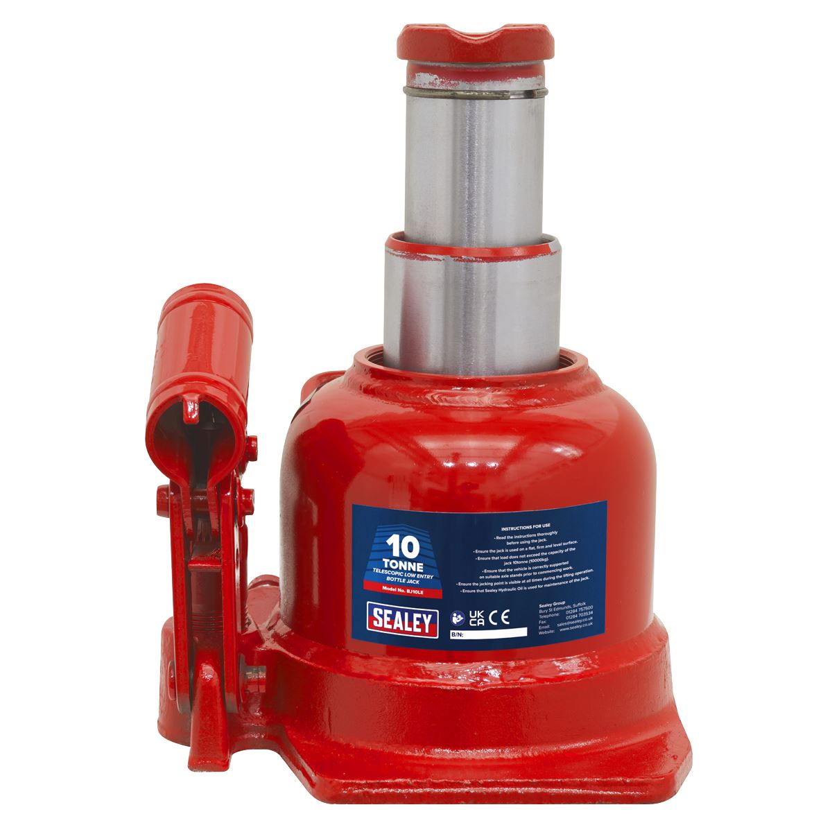 Sealey BJ10LE Low Profile Telescopic Bottle Jack 10 Tonne Sealey