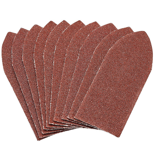 Draper 99261 Hook and Loop Aluminium Oxide Sanding Sheets 32 x 92mm 80 Grit Pack of 10 Draper