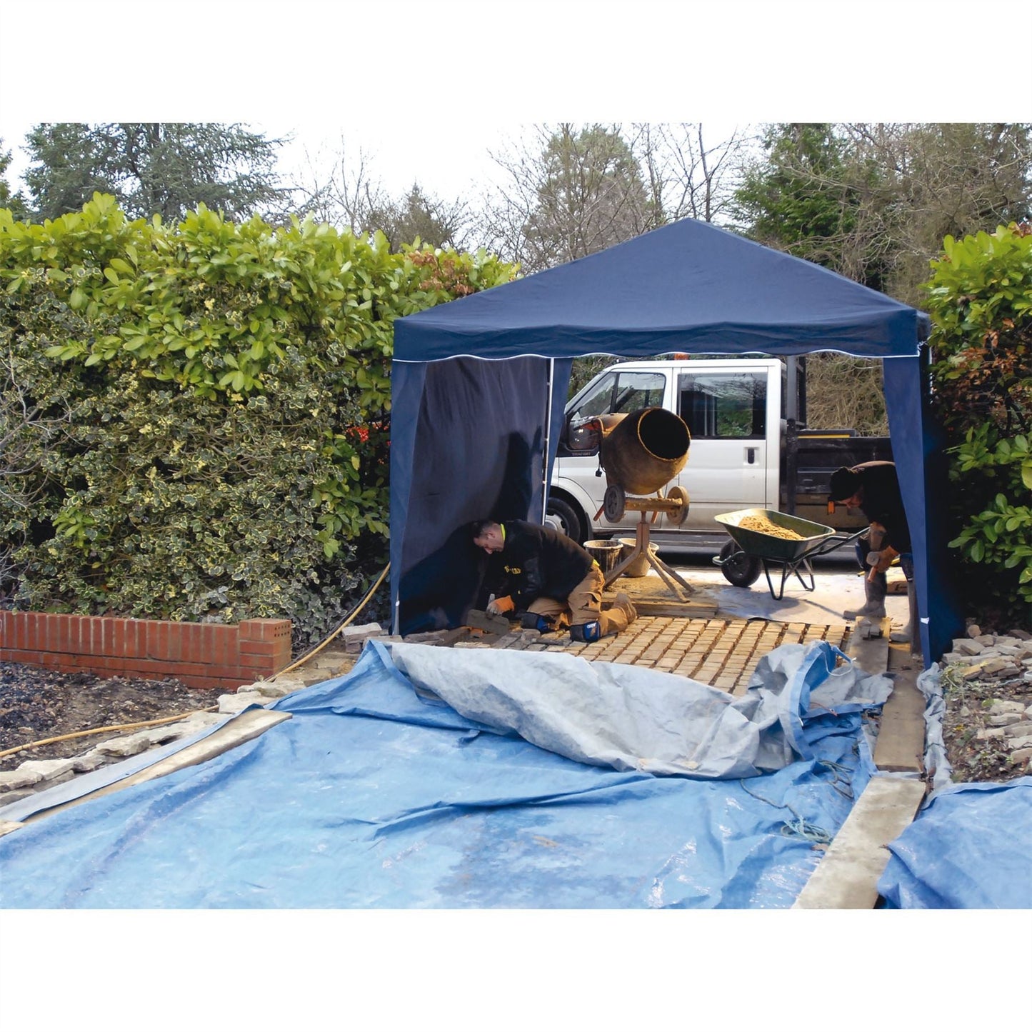 Draper 02577 Gazebo Side Panels 3 x 1.9m Blue Pack of 2 Draper