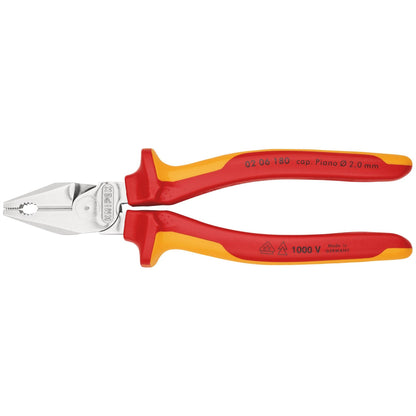 Knipex 49168 02 06 180 SB VDE High Leverage Combination Pliers insulated with multi-component grips 180mm Knipex