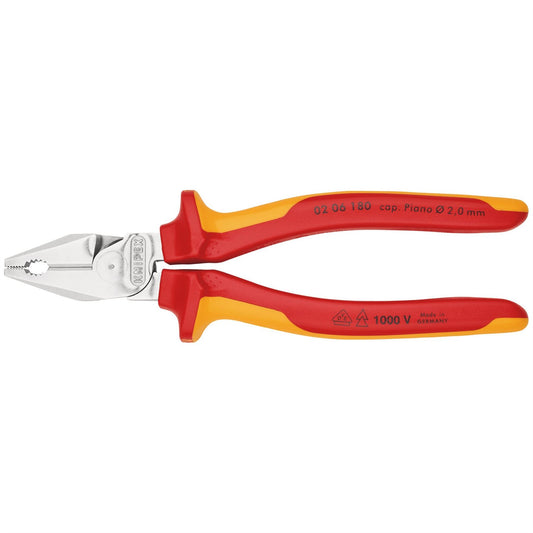 Knipex 49168 02 06 180 SB VDE High Leverage Combination Pliers insulated with multi-component grips 180mm Knipex