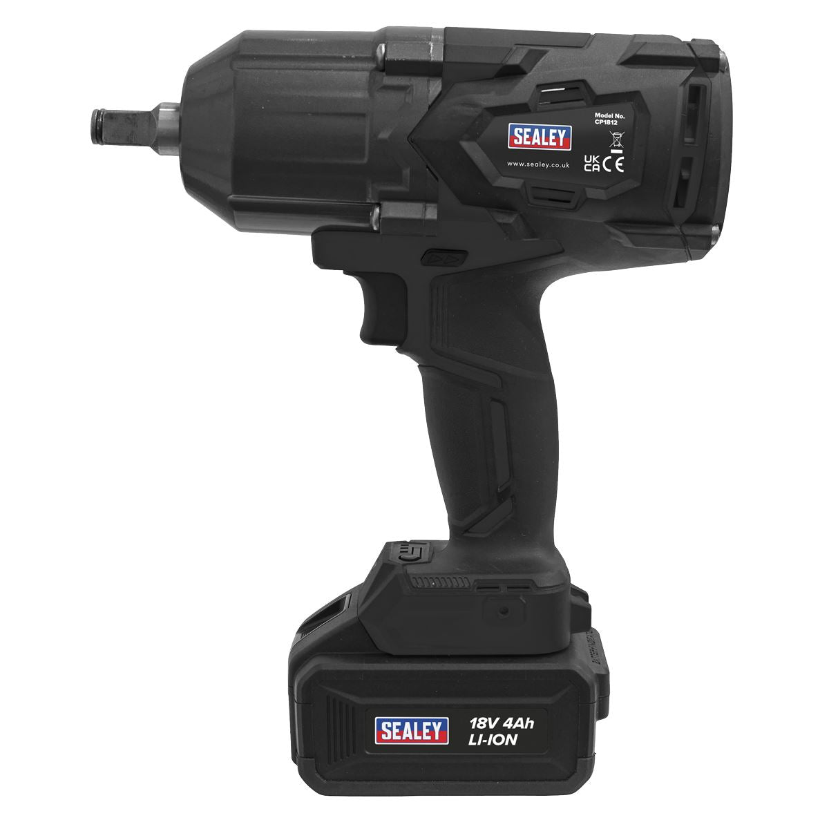 Sealey CP1812 Cordless Impact Wrench 18V 4Ah Lithium-ion 1/2"Sq Drive Sealey