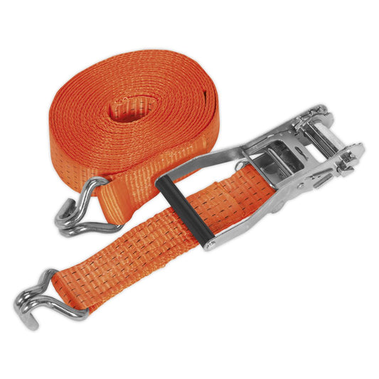 Sealey TD5006J Ratchet Strap 50mm x 6m Polyester Webbing 5000kg Breaking Strength Sealey