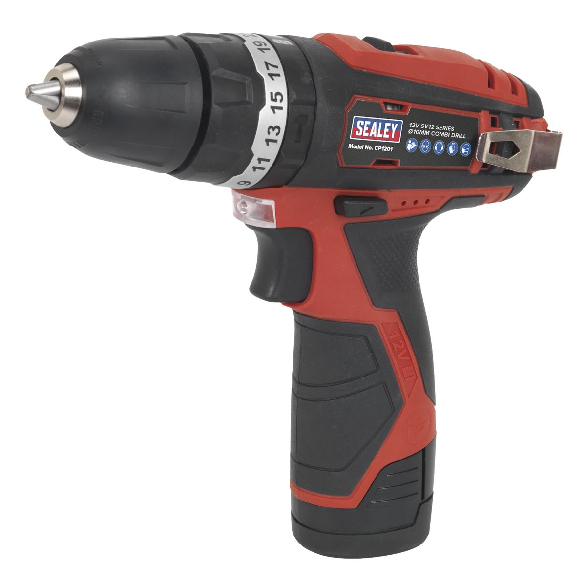 Sealey CP1201 Cordless Combi Drill Ø10mm 12V SV12 Series - Body Only Sealey