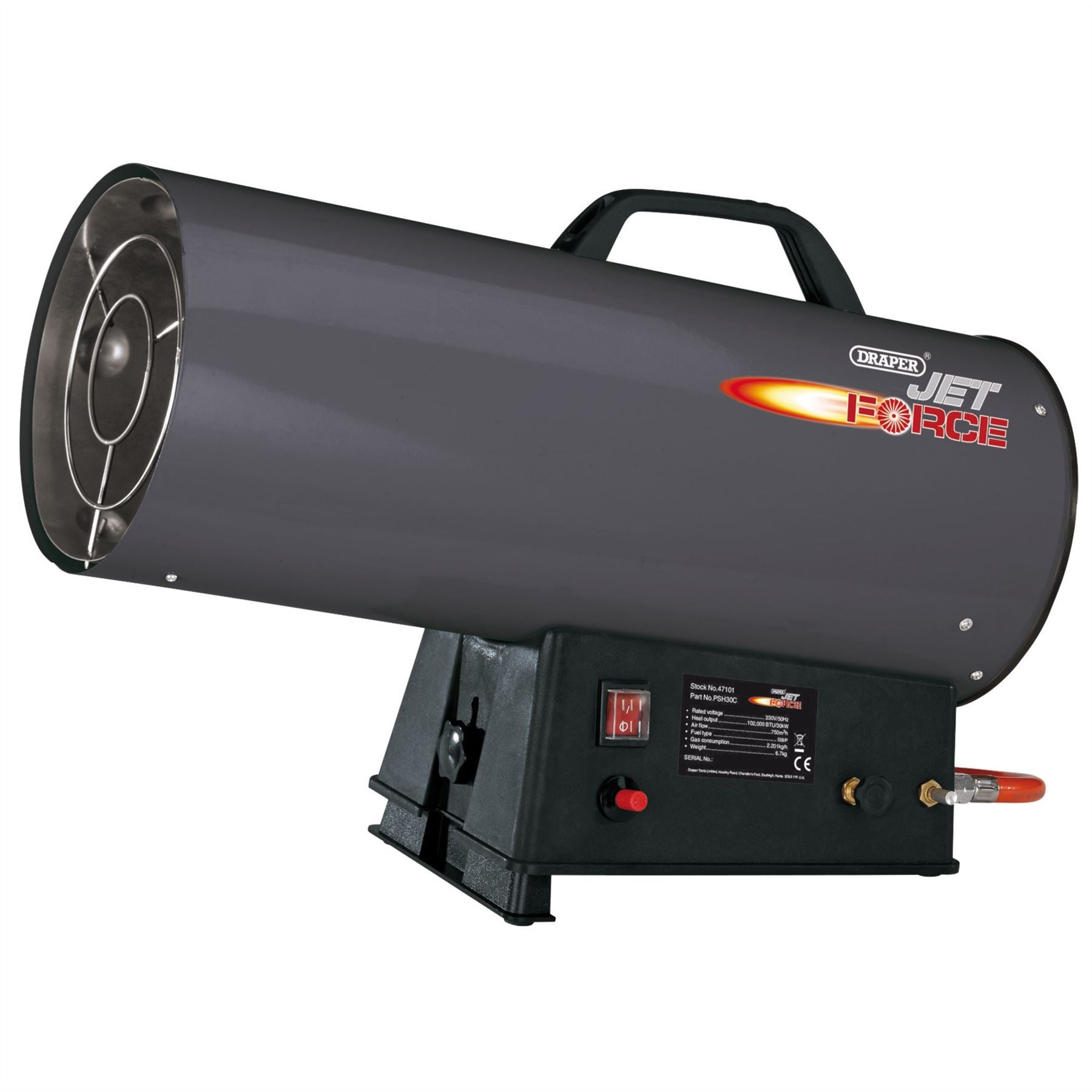 Draper 47101 Jet Force Propane Space Heater 102000 BTU/30 kW Draper