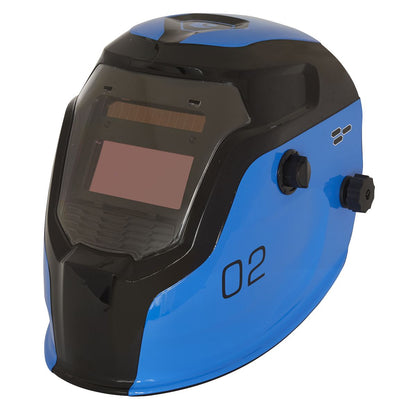 Sealey PWH2 Auto Darkening Welding Helmet - Shade 9-13 - Blue Sealey