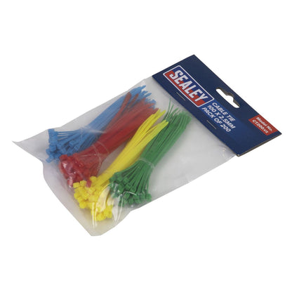 Sealey CT200 Cable Tie Assortment 100 x 2.5mm Pack of 200 Sealey
