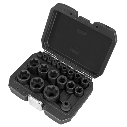 Sealey SX097 External TRX-P* Socket Set 19pc 1/4", 3/8", 1/2" Drive Sealey