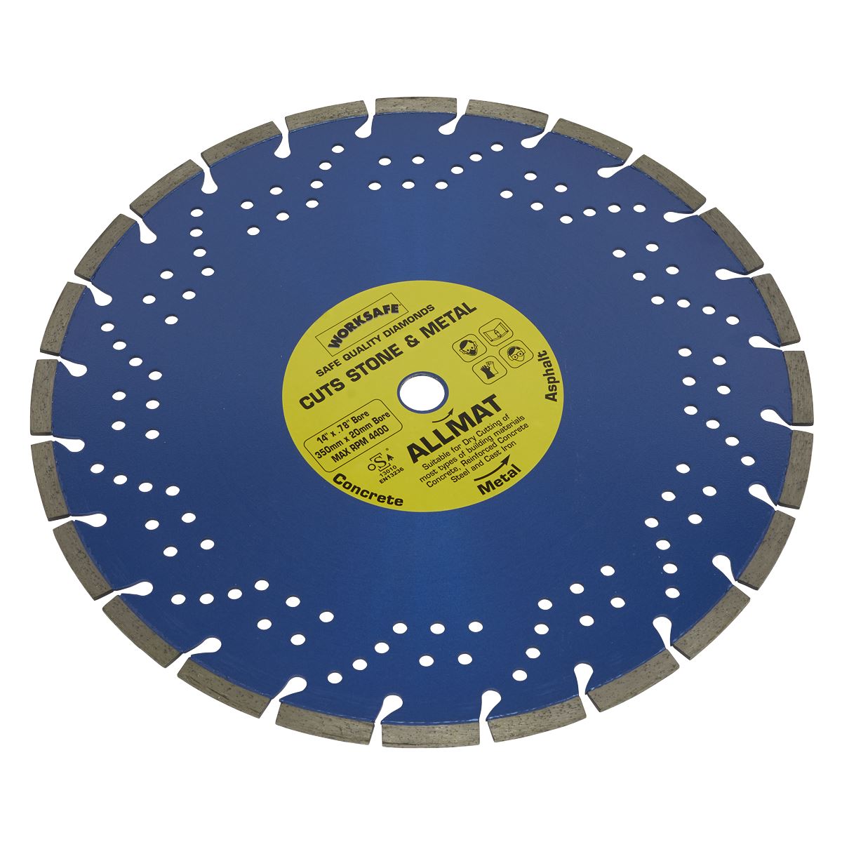 Sealey WDPA350/20 Platinum Allmat Diamond Blade Ø350 x 20mm Sealey