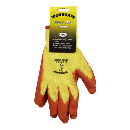 Sealey 9121XL Super Grip Knitted Gloves Latex Palm (X-Large) - Pair Sealey