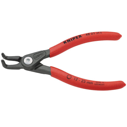 Knipex 75083 48 21 J11 SB Precision Circlip Pliers for internal circlips in bore holes with non-slip plastic coating grey atramentized 130mm Knipex