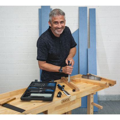 Draper 88605 Expert Soft Grip Wood Chisel Kit 140mm 8 Piece Draper