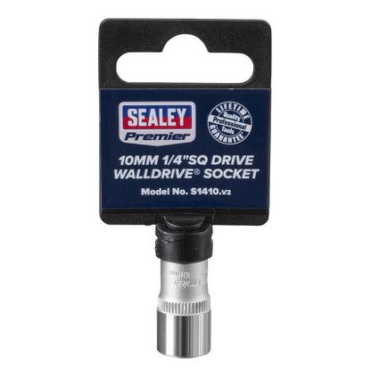 Sealey S1410 WallDrive® Socket 10mm 1/4"Sq Drive Sealey
