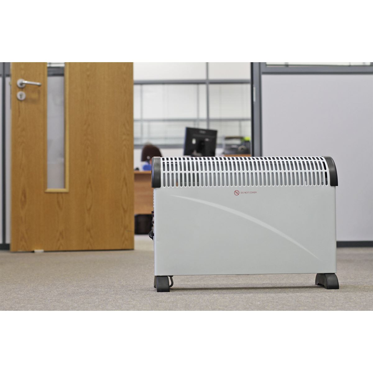 Sealey CD2005T Convector Heater 2000W 3 Heat Settings Thermostat Turbo Fan Sealey