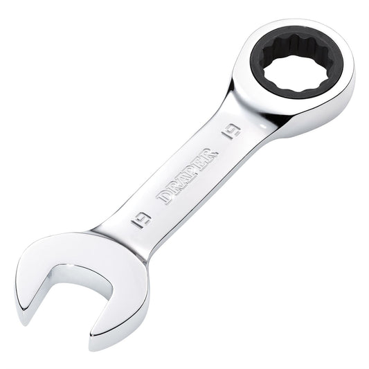 Draper 27930 HI-TORQ® Metric Stubby Ratchet Combination Spanner 19mm Draper