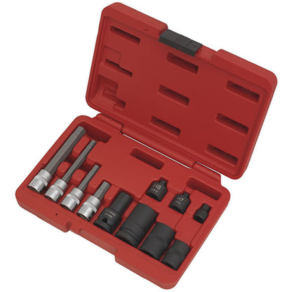 Sealey VS0465 Brake Caliper Socket Set 11pc Sealey