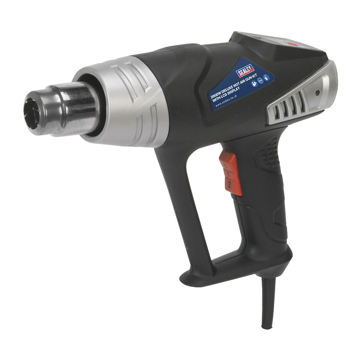 Sealey HS104K Deluxe Hot Air Gun Kit with LED Display 2000W 80-600°C Sealey