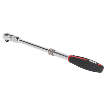 Sealey AK8983 Ratchet Wrench 3/8"Sq Drive Flexi-Head Extendable Premier Platinum Sealey