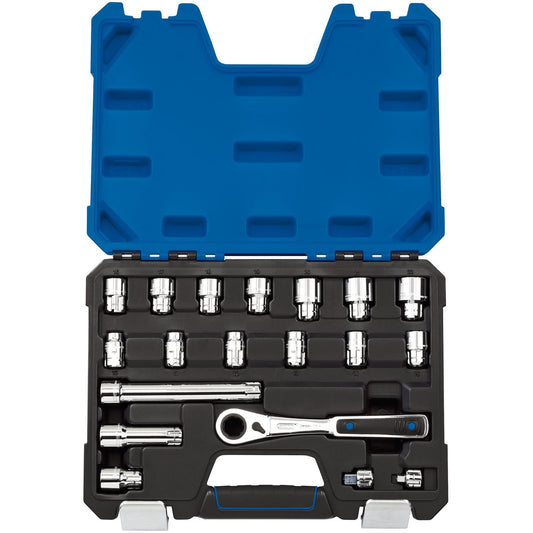 Draper 16482 Go Through' Metric Socket Set 19 piece Draper
