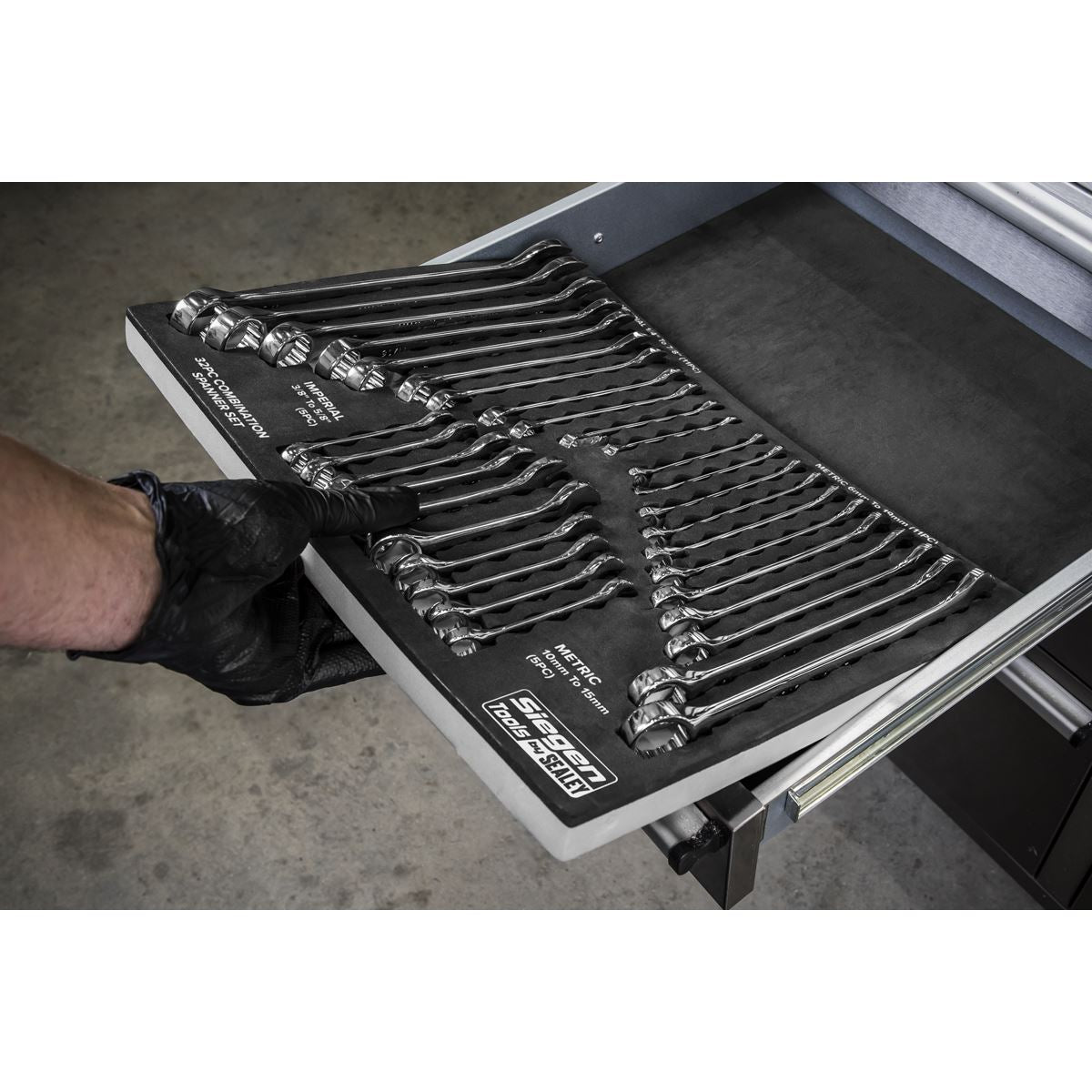 Siegen S01239 Combination Spanner Set 32pc - Metric/Imperial Sealey