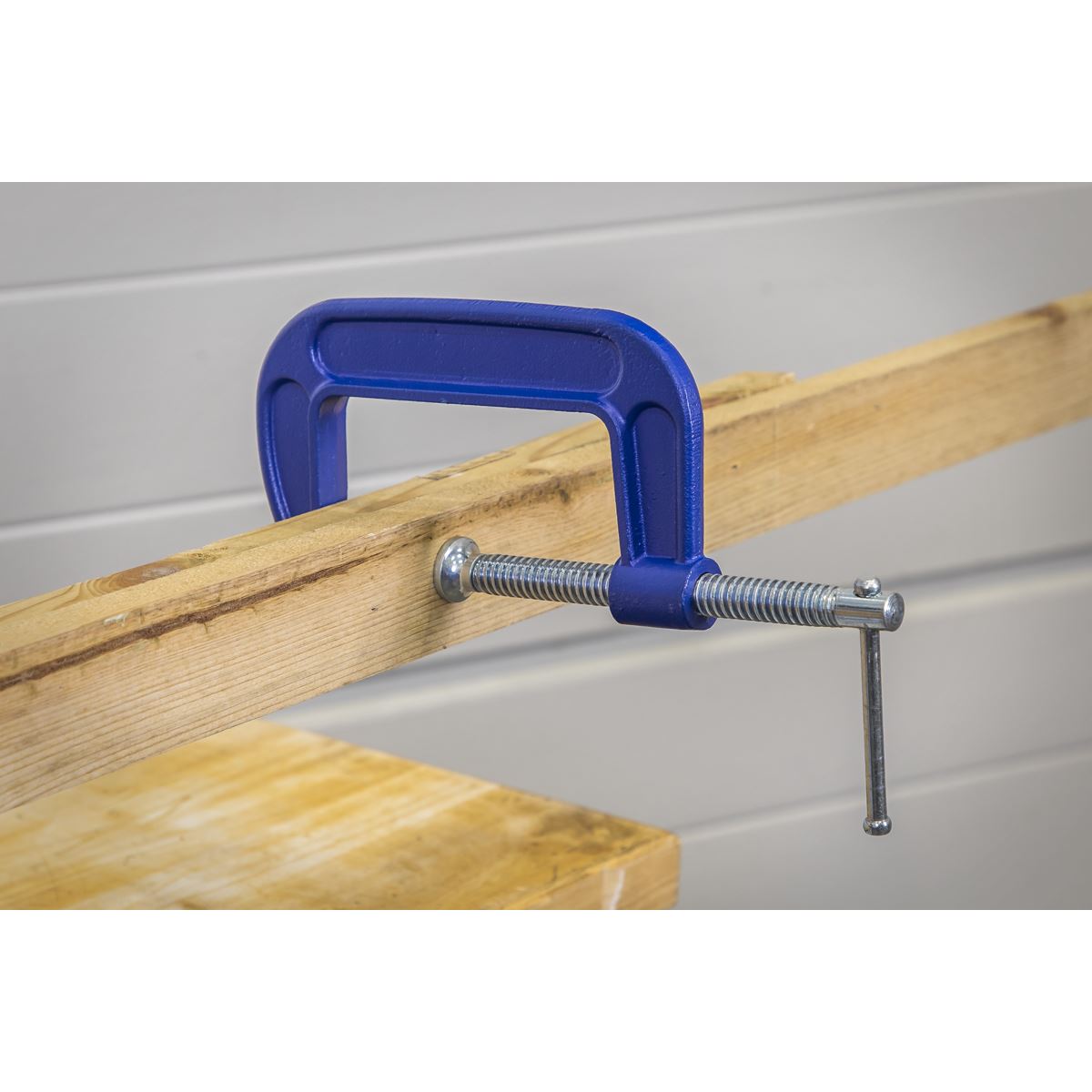 Sealey AK6003SET G-Clamp Set 75mm & 100mm - 4pc Sealey