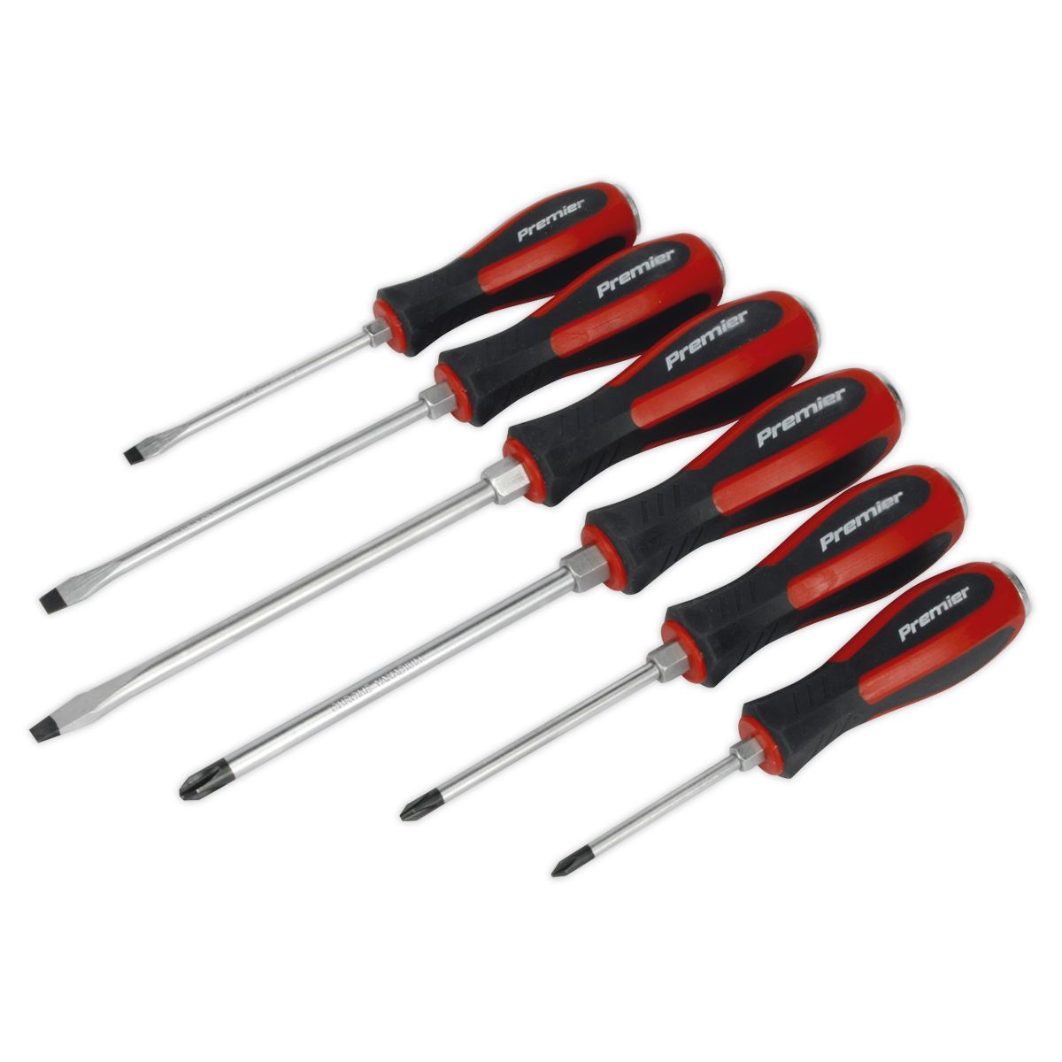 Sealey AK4932 Screwdriver Set 6pc Hammer-Thru Sealey