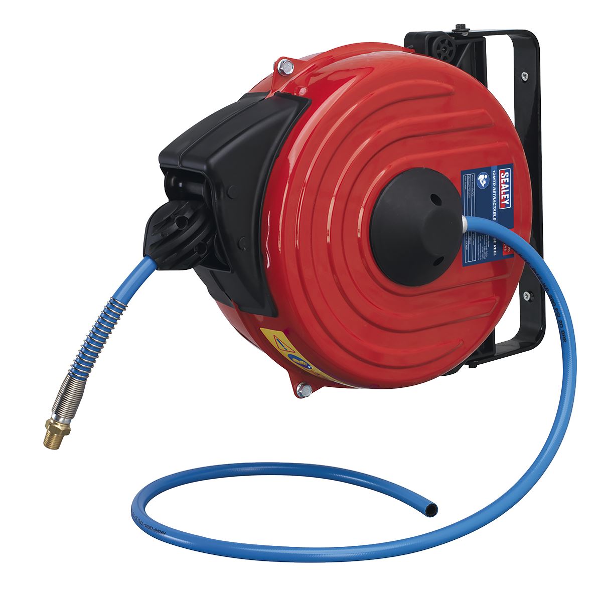 Sealey SA90 Retractable Air Hose Reel 12m Ø8mm ID TPU Hose Sealey